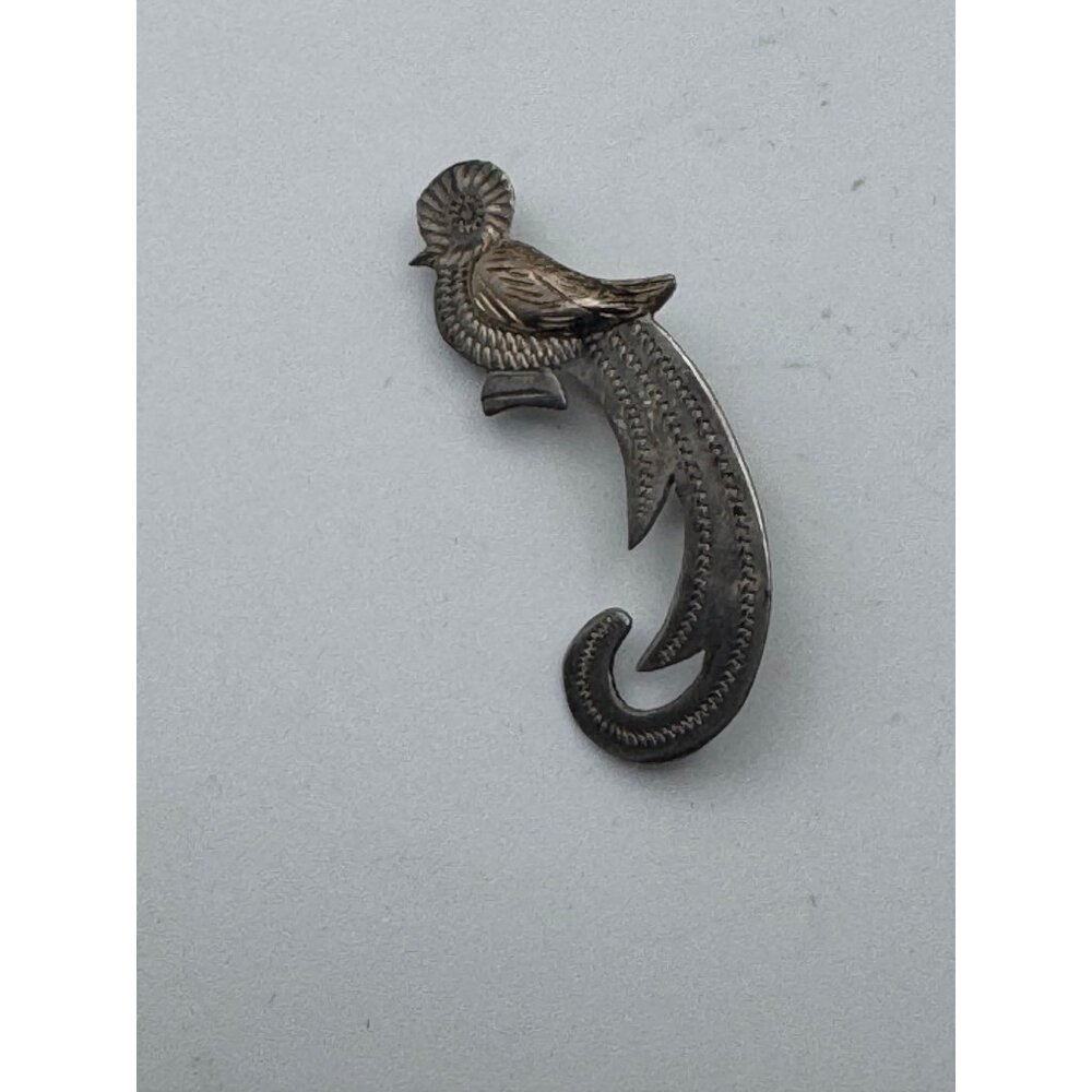 Vintage Sterling Silver Bird Brooch Pin Intricate Design 925 1 1/4" 1.25g - Picture 9 of 12